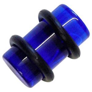 Ultra Violet UV Fluoro Flesh Plug - Blue