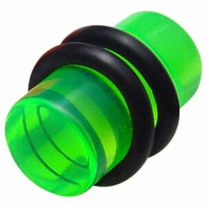 Ultra Violet UV Fluoro Flesh Plug - Green