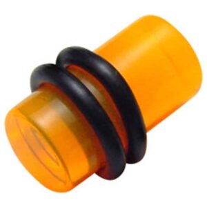 Ultra Violet UV Fluoro Flesh Plug - Orange