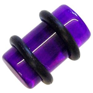 Ultra Violet UV Fluoro Flesh Plug - Purple
