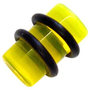 Ultra Violet UV Fluoro Flesh Plug - Yellow