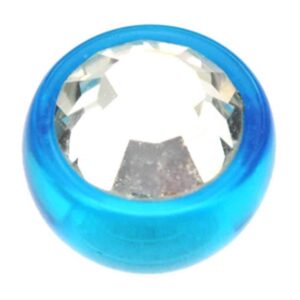 Ultra Violet UV Threaded Jewelled Balls - Blue