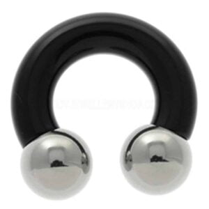 UV & Steel Large Gauge Circular Barbell - Black