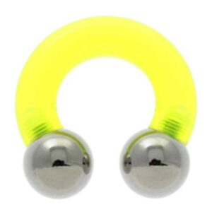 UV- Steel Large Gauge Circular Barbell - Green