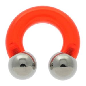 UV-Steel Large Gauge Circular Barbell - Red