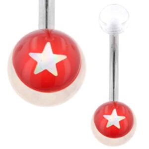 UV Belly Button Bar (Red Star)