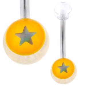 UV Belly Button Bar (Yellow Star)