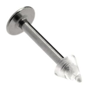 UV Cone Labret Stud - Clear