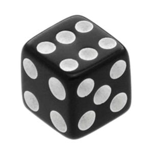 UV Threaded Dice - Black
