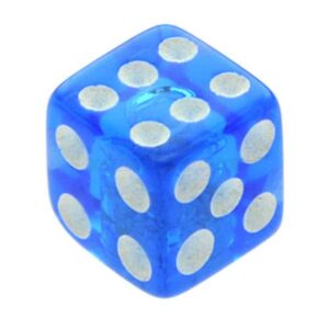 UV Fluoro Threaded Dice - Blue <span class="custom_location">- 78A01UK</span>