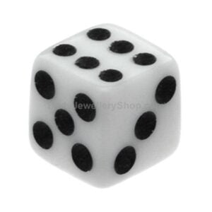 UV Fluoro Threaded Dice - White