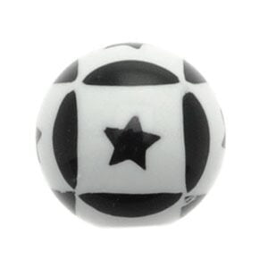 White Acrylic Threaded Ball - Box Stars