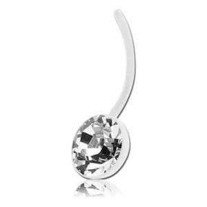White Bio-Flex Jewelled Banana Bell - Clear