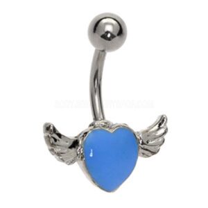 Winged Heart Banana Bell - Light Blue