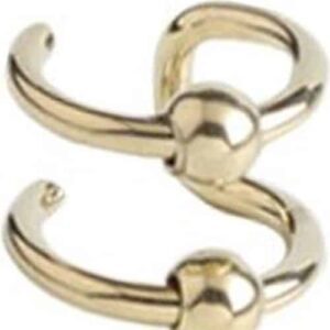 Zircon Steel Clip On Ear Cuff - 2 BCRs
