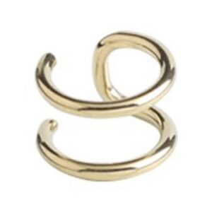 Zircon Steel Clip On Ear Cuff - 2 Rings