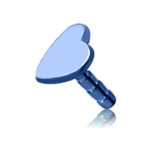 Blue Titanium Push-Fit Heart